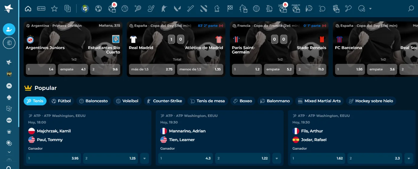 Apuestas Deportivas y eSports en Casino Estrella
